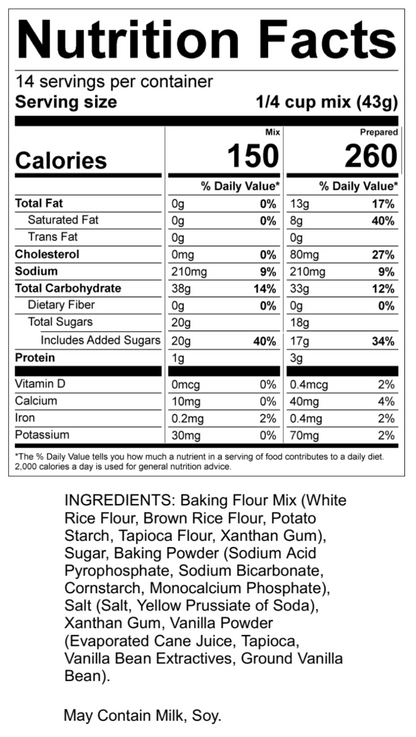 Gluten Free Homemade Style Vanilla Cake Mix